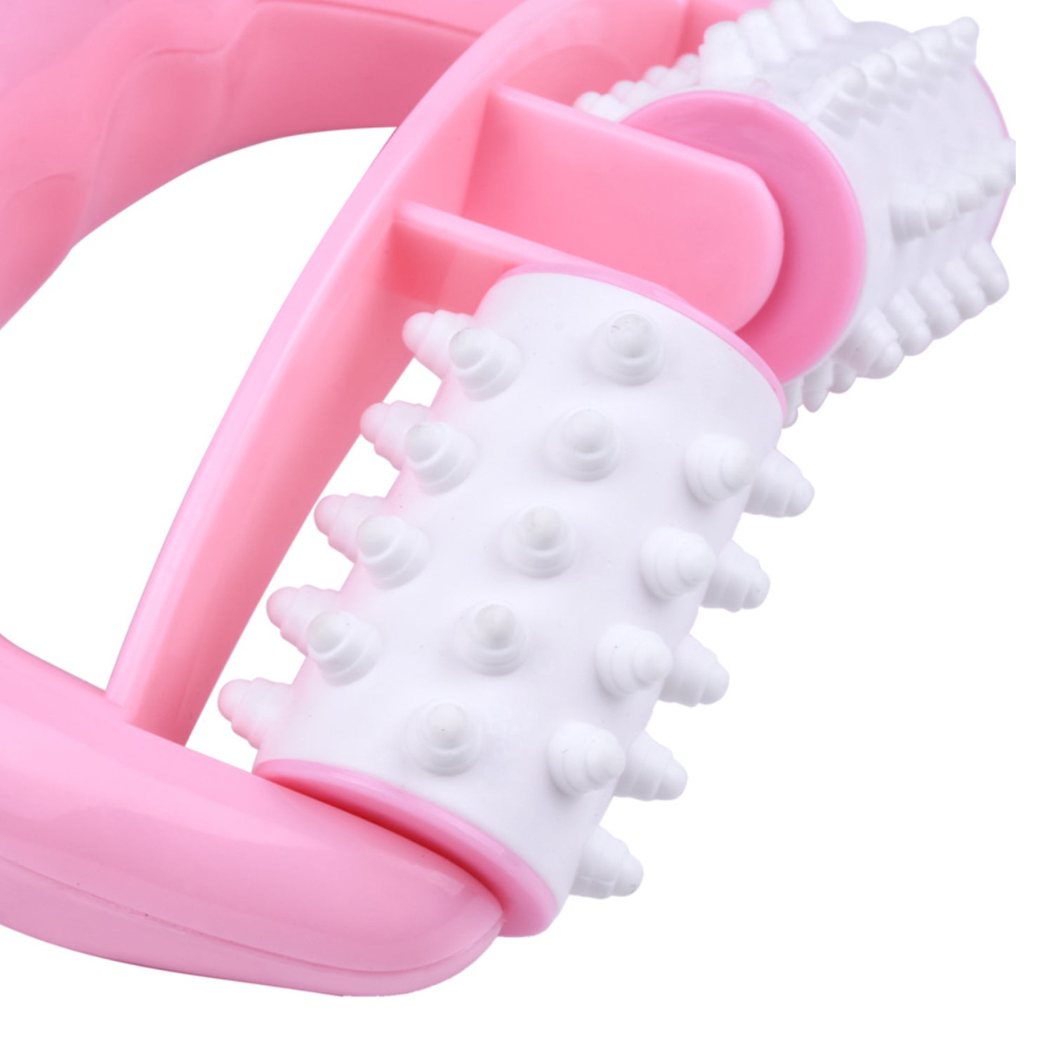 6405 Manual Round Handle Plastic 2 Rollers Massage Roller Cellulite Roller For Legs Arms Back Muscle Pain Relief And Muscle Relaxation - Springkart 