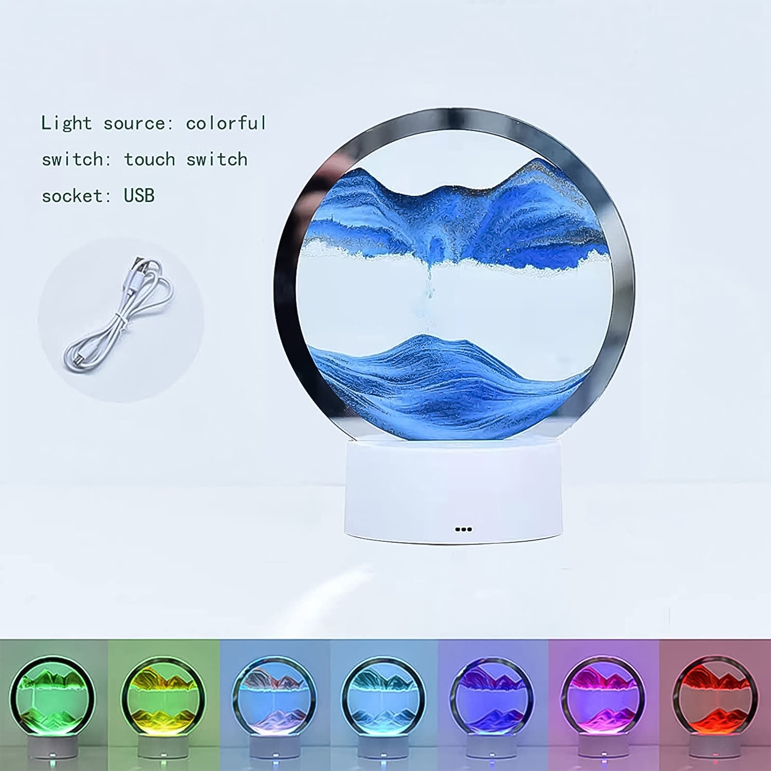 5 Color Light Moving Sand Art Picture (1 Pc) - Springkart 