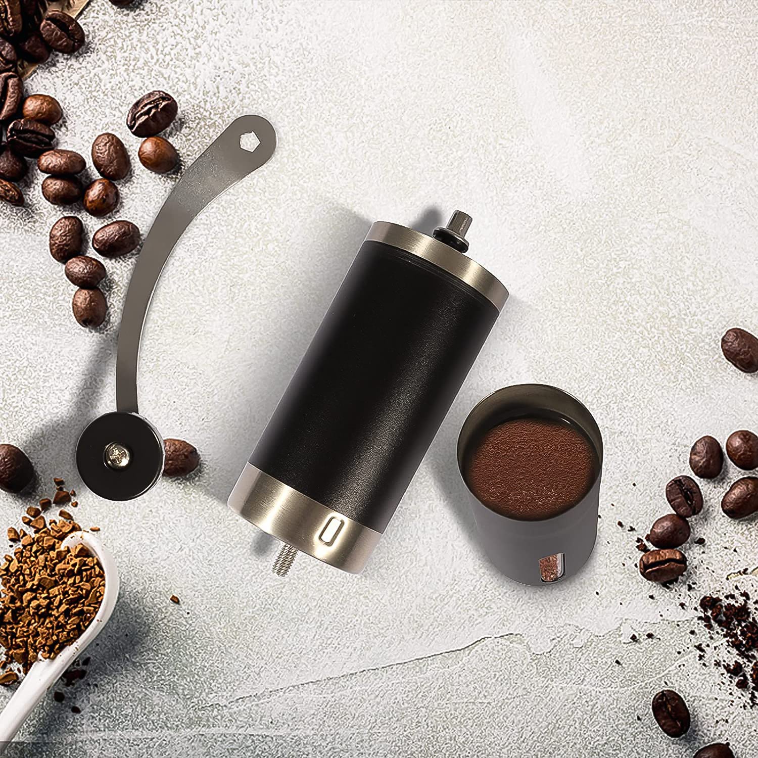 Portable Stainless Steel Manual Coffee Grinder (1 Pc) - Springkart 