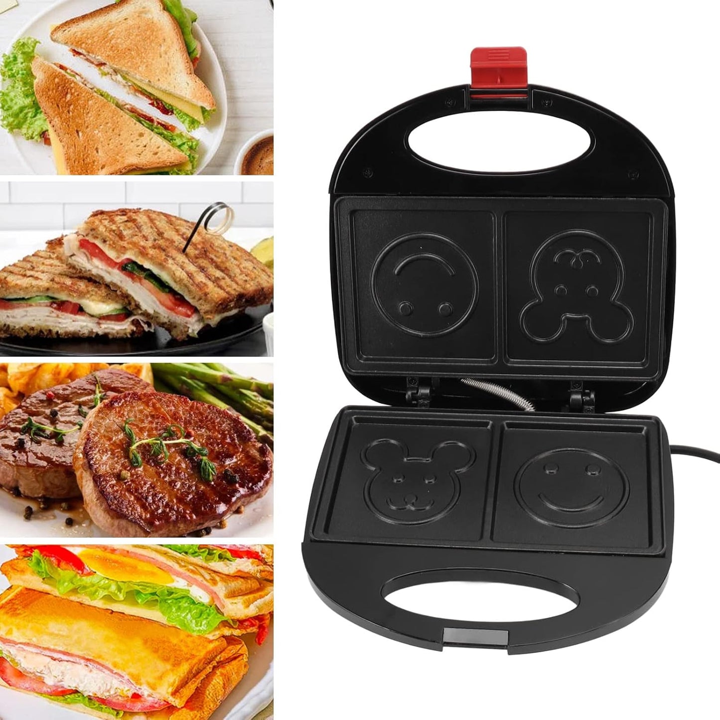 Double Sided Heating 750w Electric Sandwich Maker (1 Pc) - Springkart 