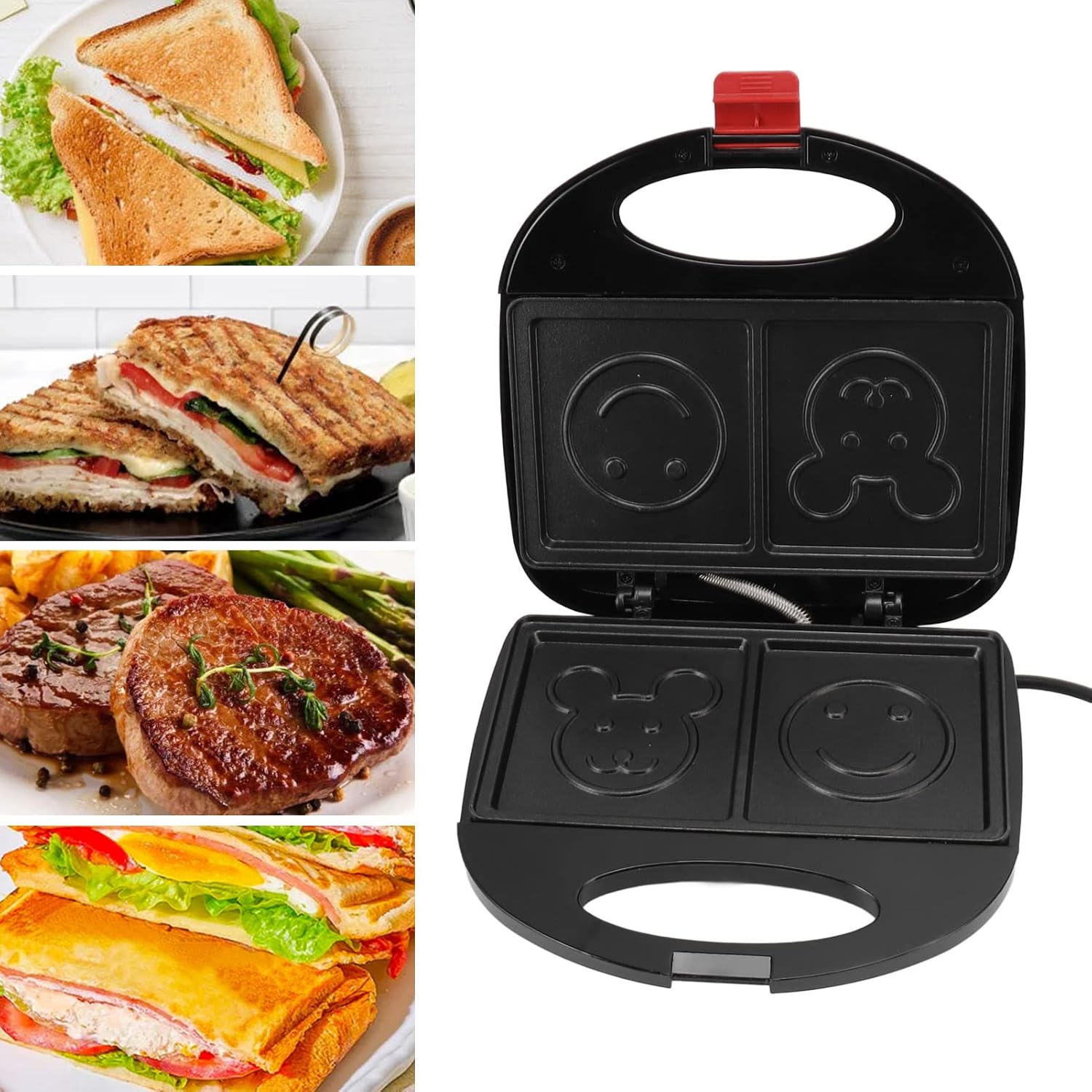 Double Sided Heating 750w Electric Sandwich Maker (1 Pc) - Springkart 