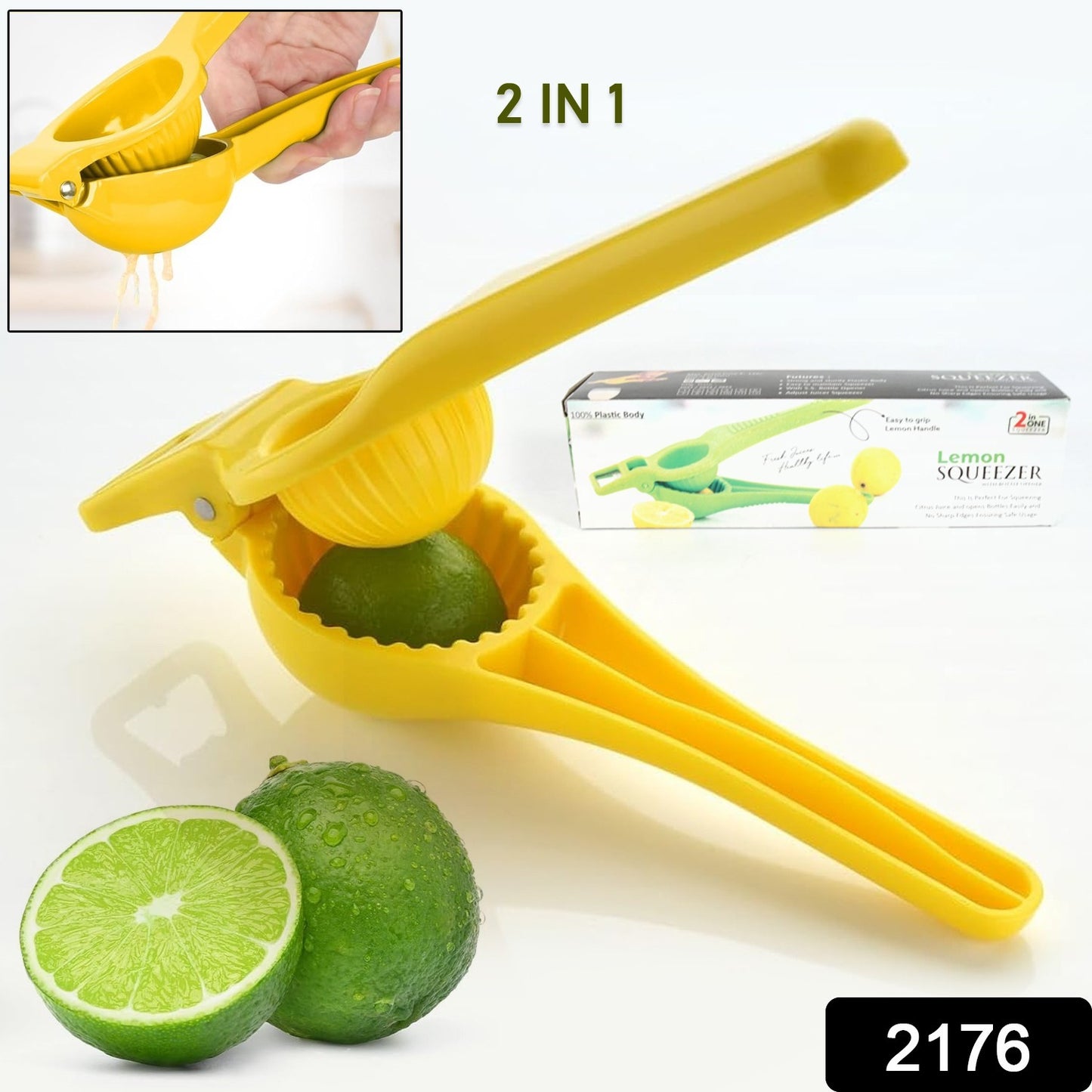 2176 Kitchen 2 In 1 Unbreakable Lemon Squeezer And Bottle Opener (1 Pc) - Springkart 