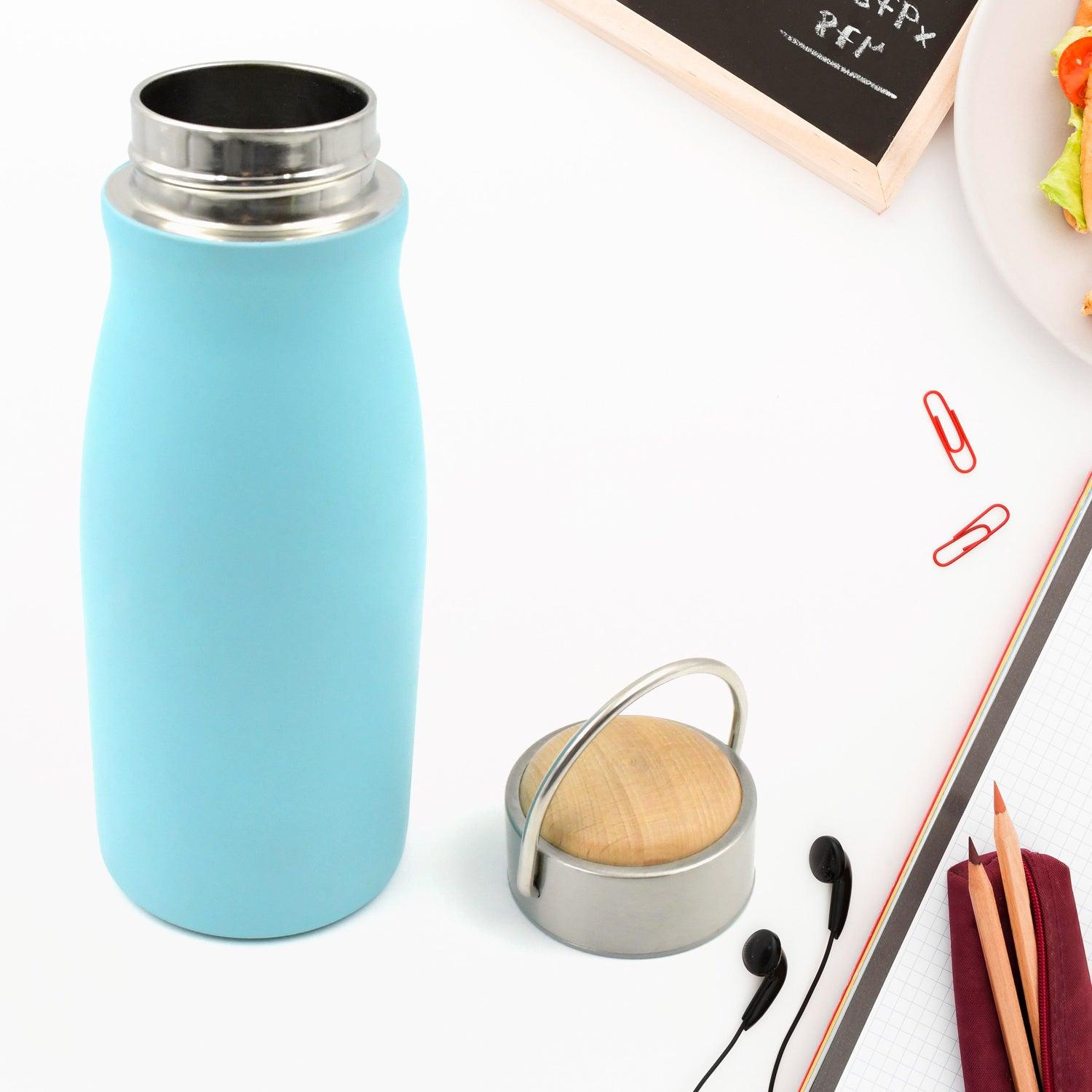 0285 Stainless Steel Water Bottle With Handle Fridge Water Bottle Stainless Steel Water Bottle Leak Proof Rust Proof Hot Cold Drinks Gym Sipper Bpa Free Food Grade Quality Steel Fridge Bottle For Officegymschool (360 Ml) - Springkart 