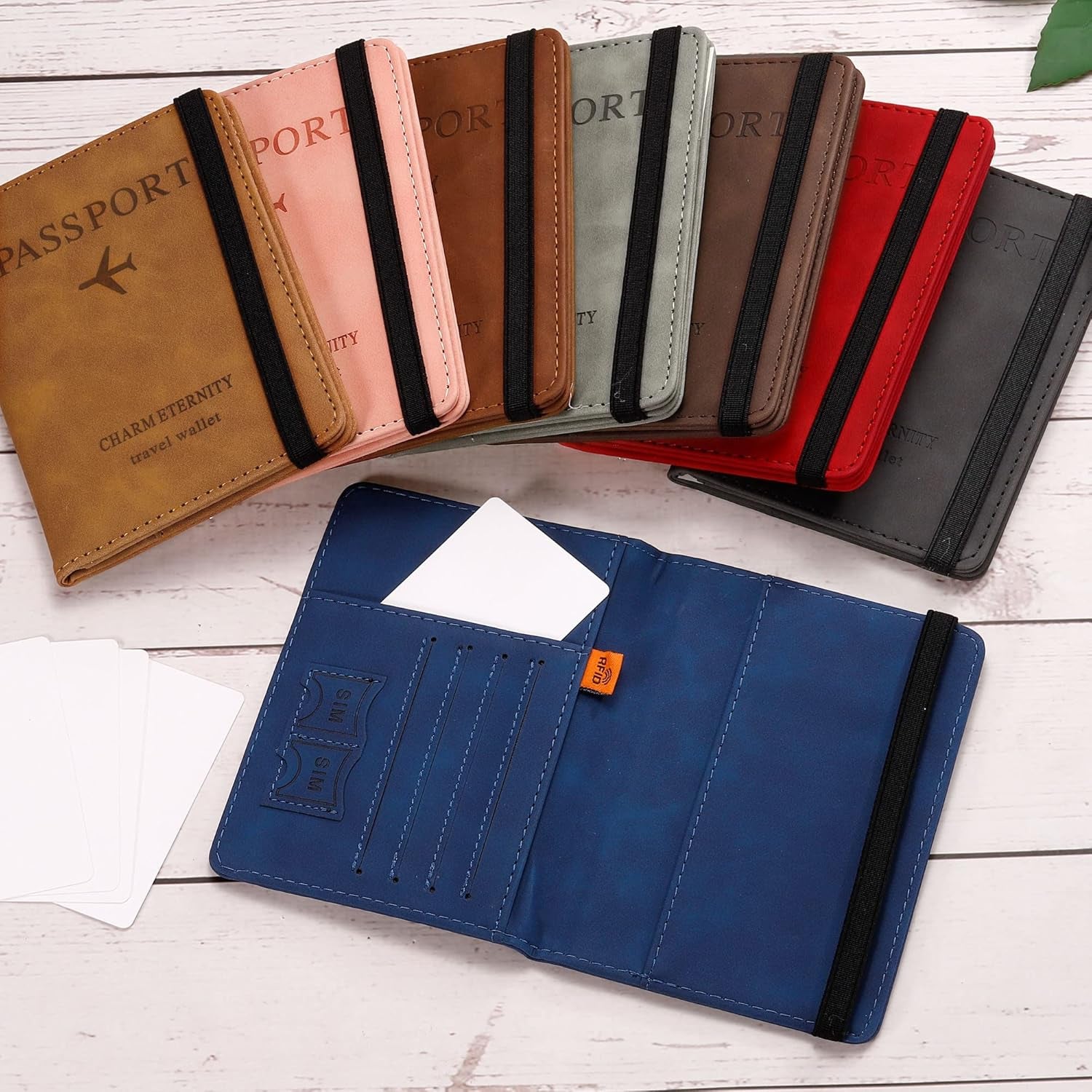 Passport Holder Cover Pu Leather Travel Wallet Case (1 Pc 1511 Cm) - Springkart 