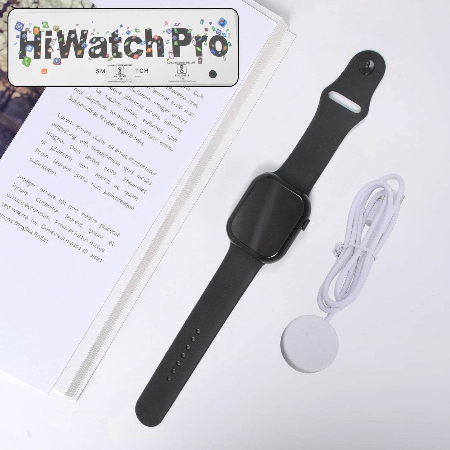 Tx10 Pro Max Large Display Wireless Charging Smartwatch (1 Pc) - Springkart 
