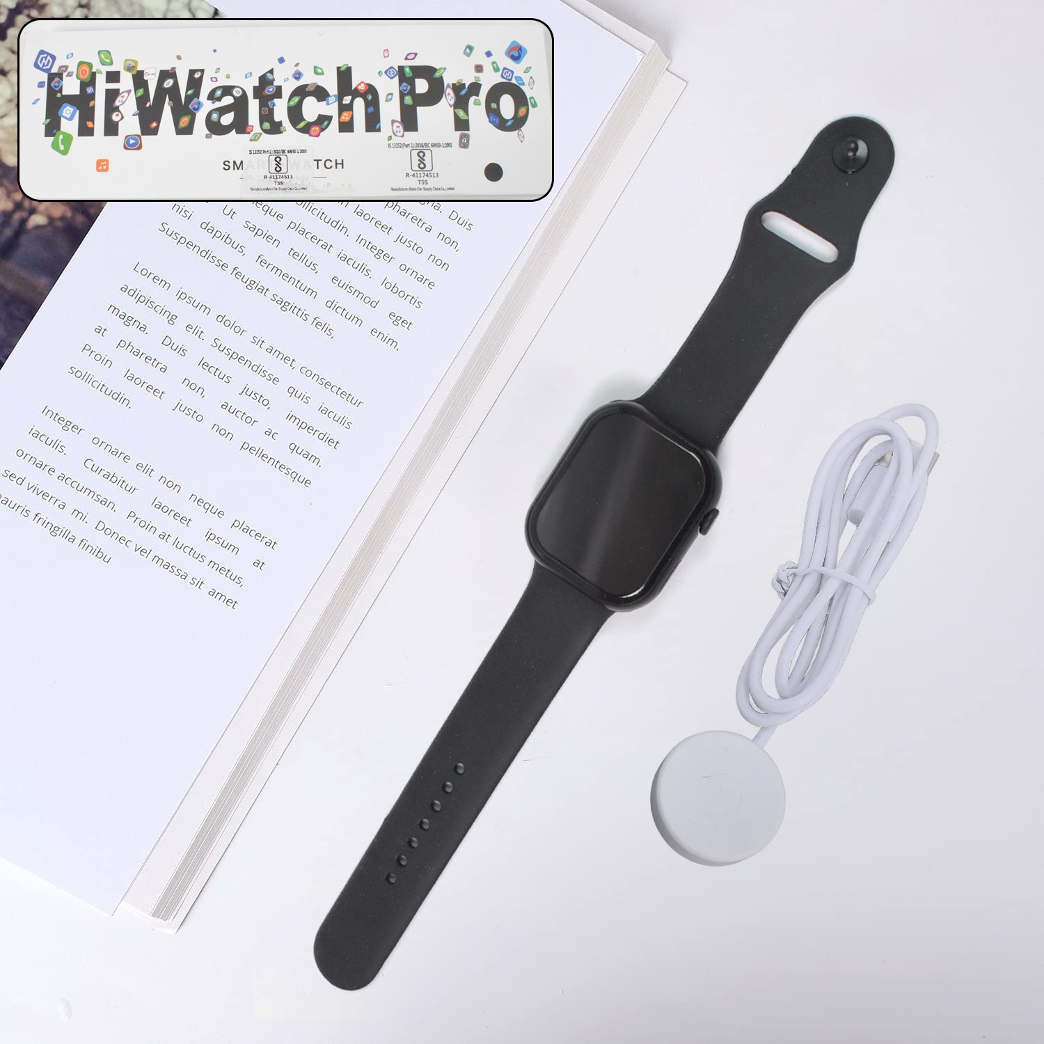 Tx10 Pro Max Large Display Wireless Charging Smartwatch (1 Pc) - Springkart 