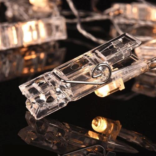 Fairy Warm White Clip Lights for Photos (10 Pcs Clip) - Springkart 