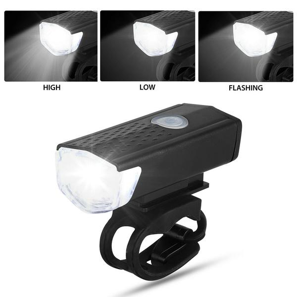 1637 Usb Rechargeable Bicycle Light Set 400 Lumen Super Bright Headlight Front Lights - Springkart 