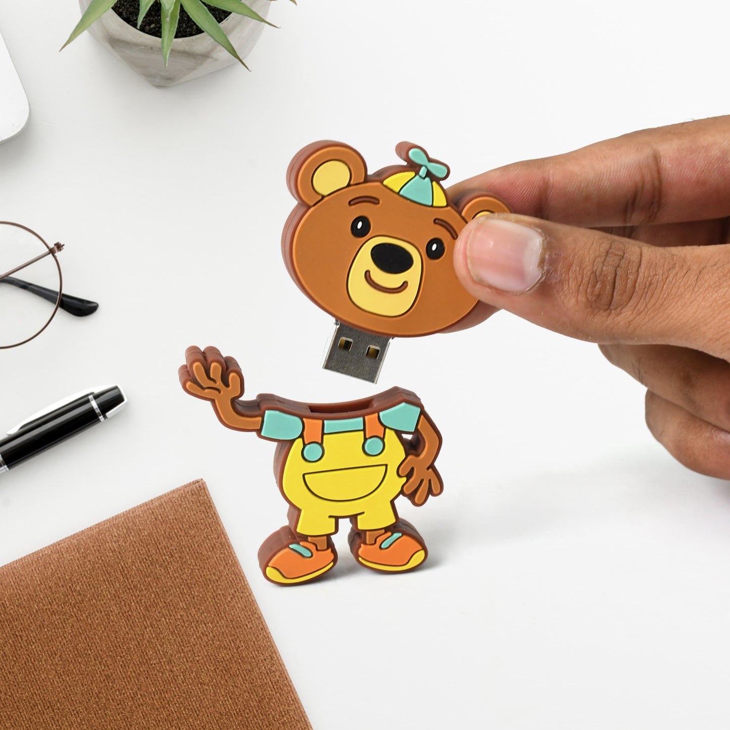Portable Cartoon Shape Silicone Usb Pen Drive Flash Disk (15 Gb With Baby Rhymes Song 1 Pc) - Springkart 