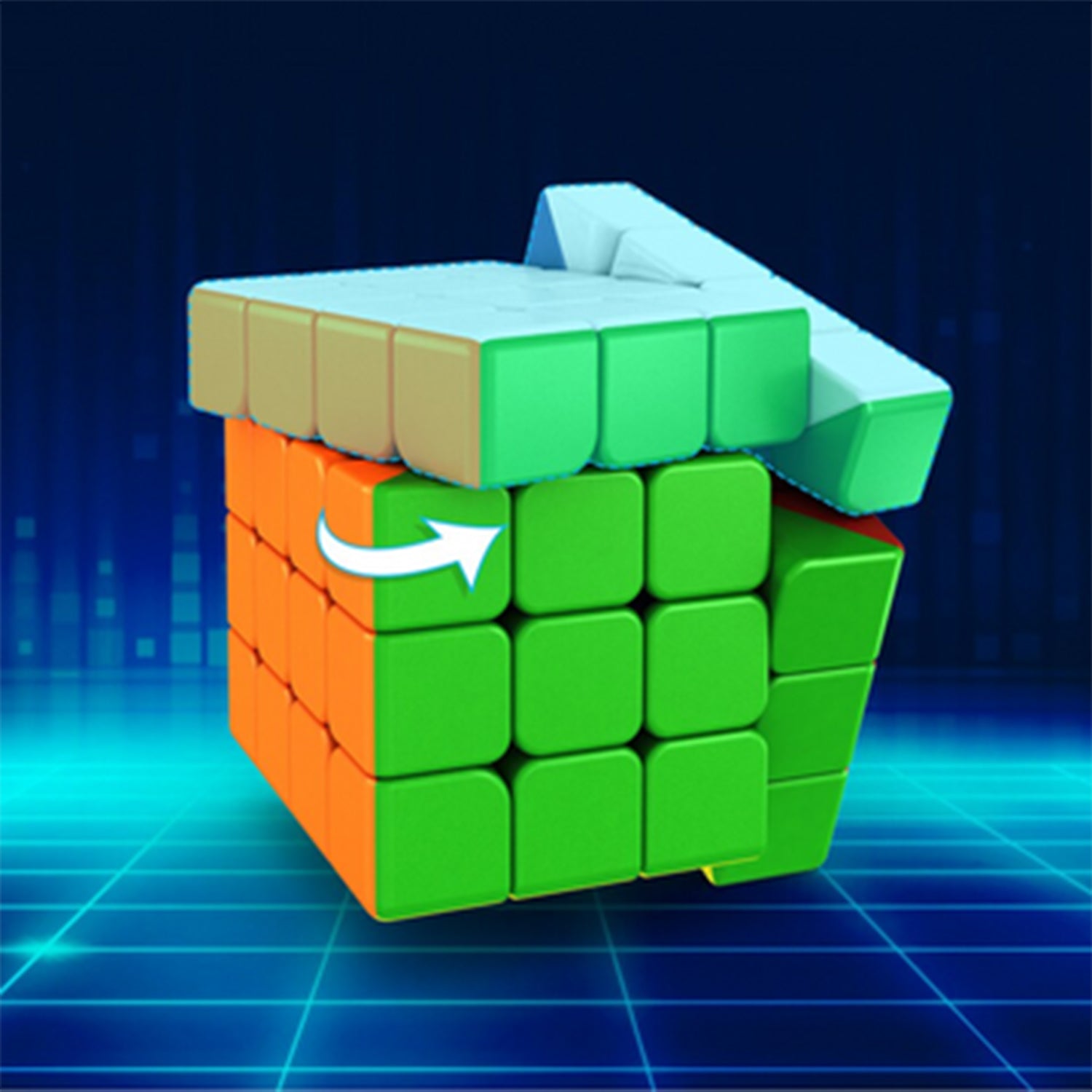 1975 Small Puzzles Cubes 444 High Speed Sticker Less Magic Cube Game Kids And Professionals Magic Cube Puzzle Toy Pack Of 1 8+ Years - Springkart 