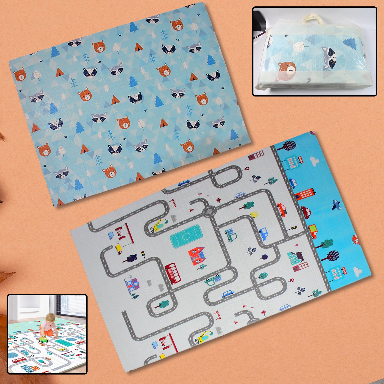 Baby Play Mat Foam Play Mat For Baby Floor Play Baby Crawling Mat (180x120 Cm 1 Pc) - Springkart 