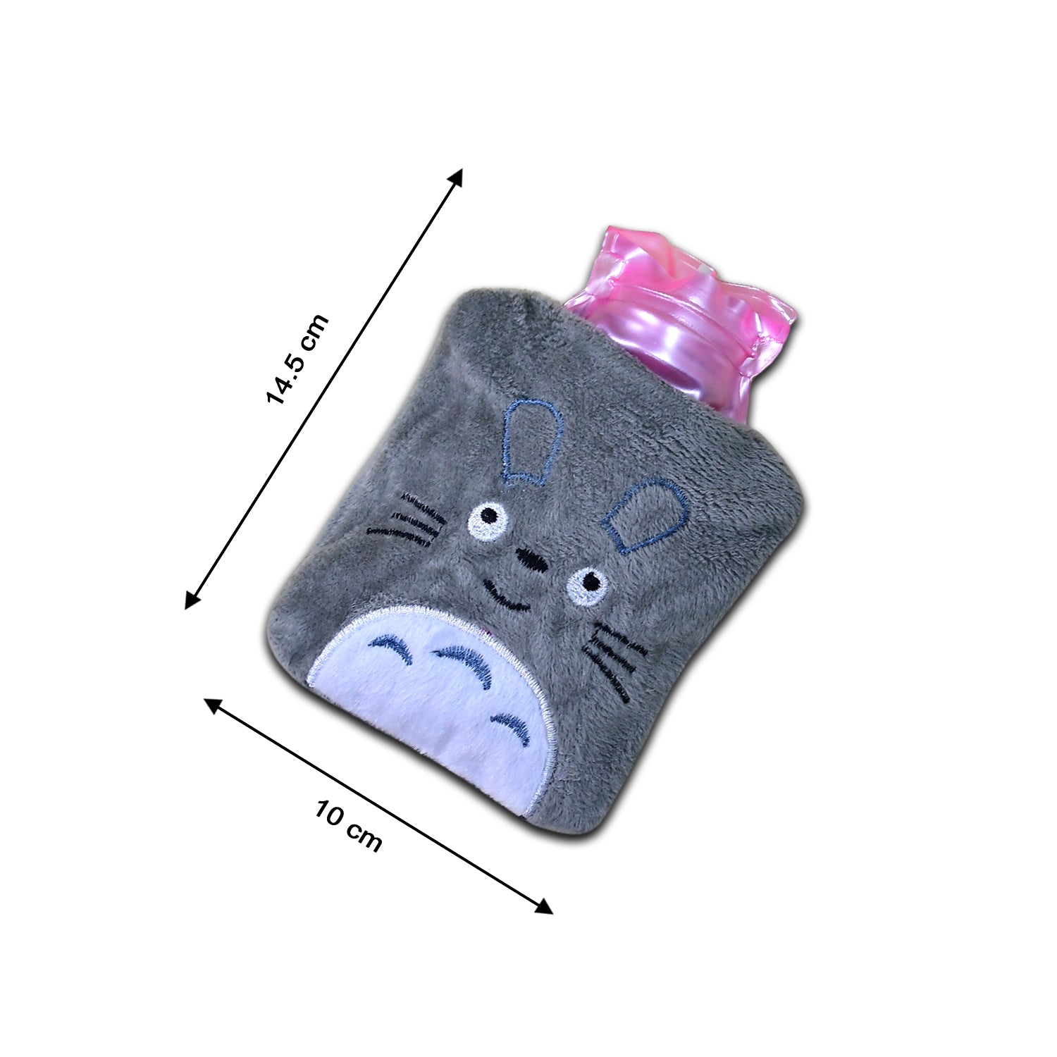 6531 Totoro Cartoon Hot Water Bag Small Hot Water Bag With Cover For Pain Relief Neck Shoulder Pain And Hand Feet Warmer Menstrual Cramps. - Springkart 
