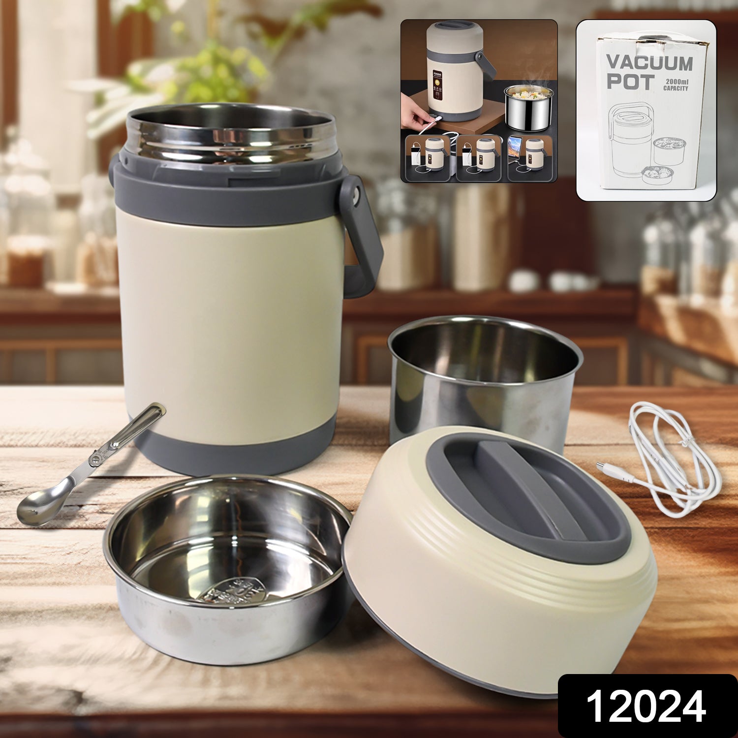Usb Electric Heated Lunch Boxes (2 Ltr.) - Springkart 