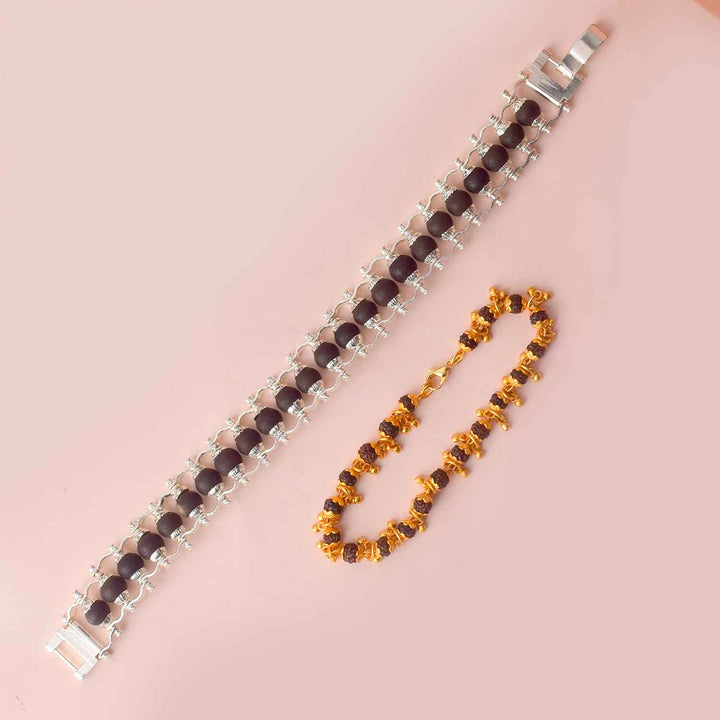 Govt. Certified Silver & Gold PVD Coated Bracelet Combo for Women