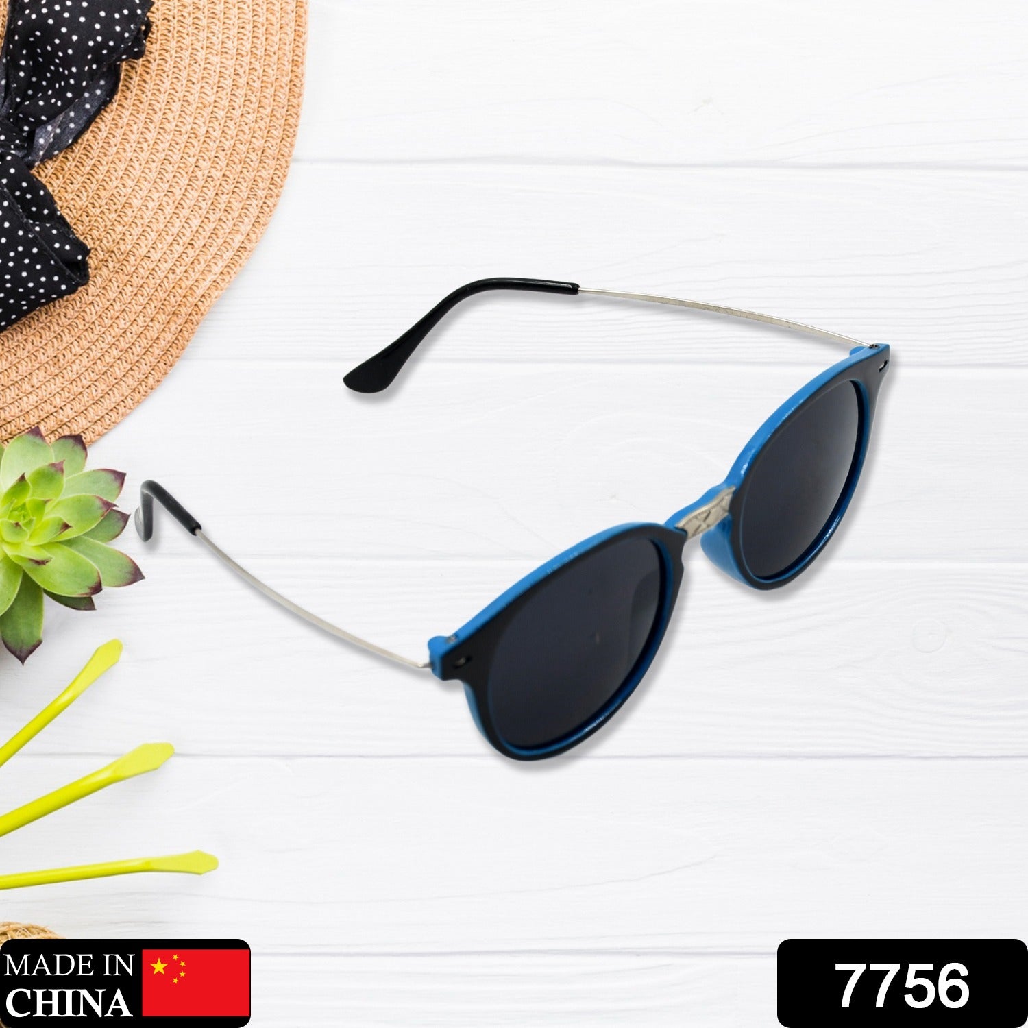 7756 Uv Protected Round Sunglasses Classic Sunglasses For Men Women Lightweight - Springkart 