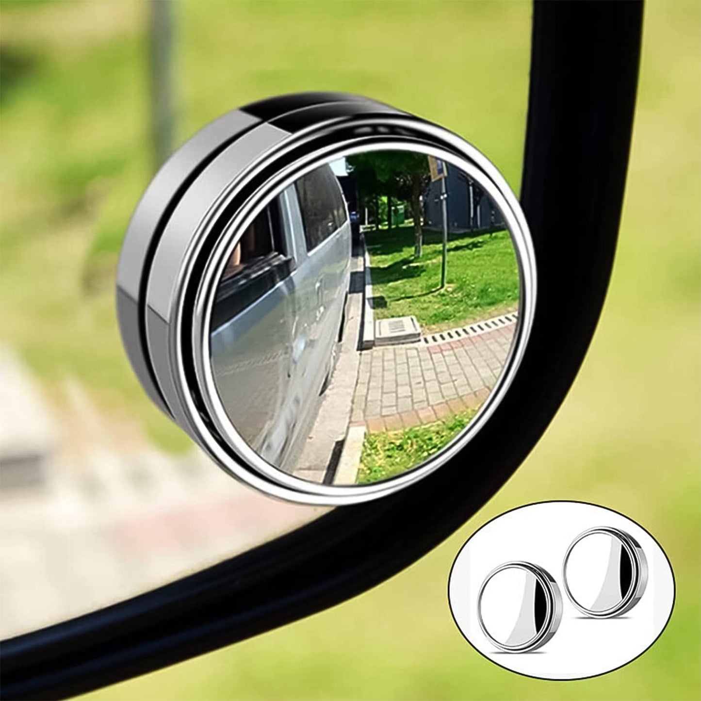 Car Blind Spot Side Mirror Round Hd Glass Blindspot Mirror (2 Pcs Set)