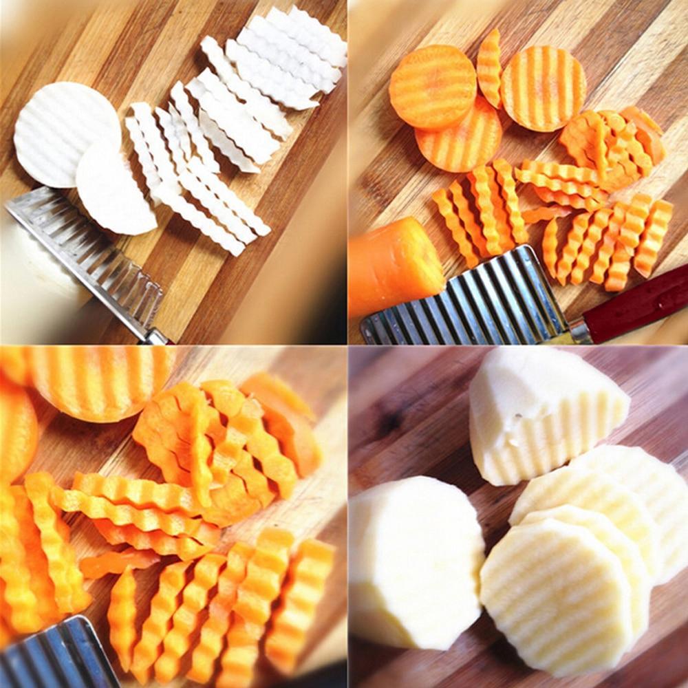 Stainless Steel Vegetable Salad Chopping Knife Crinkle Cutters - Springkart 