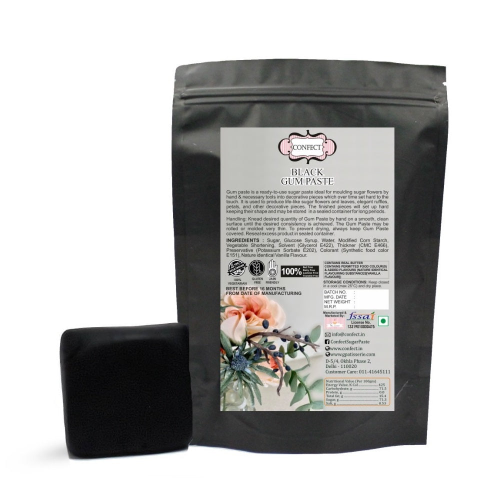 Black | Edible Gum paste 1 Kg