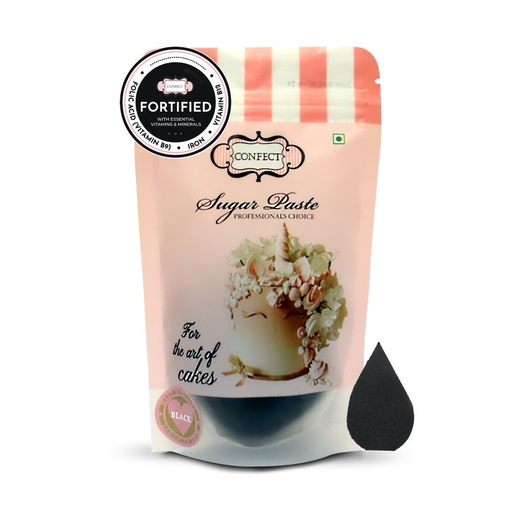 Black Fondant | Edible Nutritional Sugarpaste 250 Gm