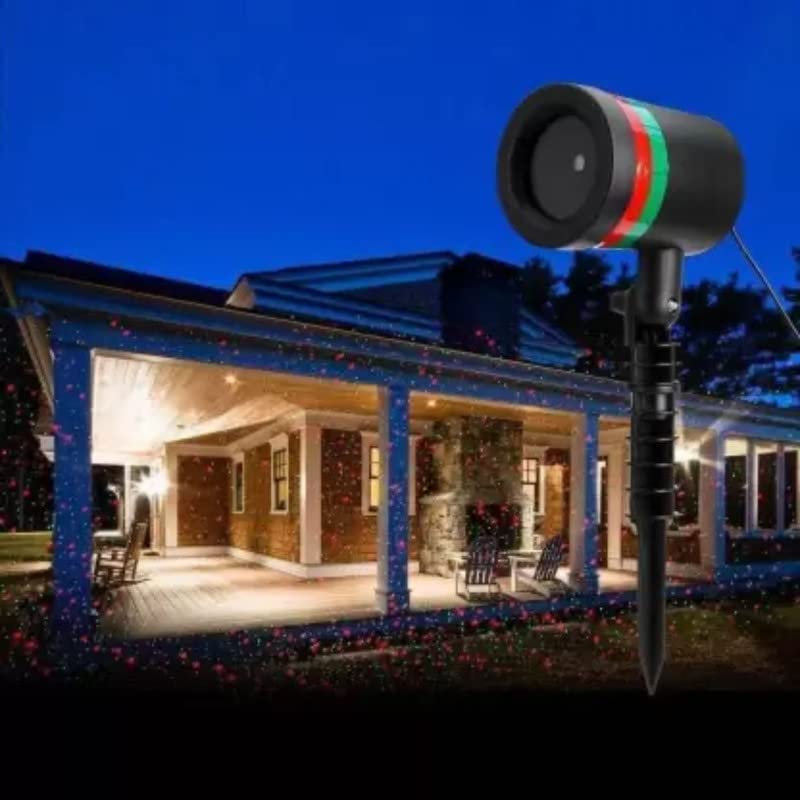 7350 Star Fairy Motion Laser Lights Projector For Garden Lawn Landscape Outdoor Indoor Home Office Diwali Christmas Navratri Decorative Light Party (No Remote Button Multicolour) - Springkart 
