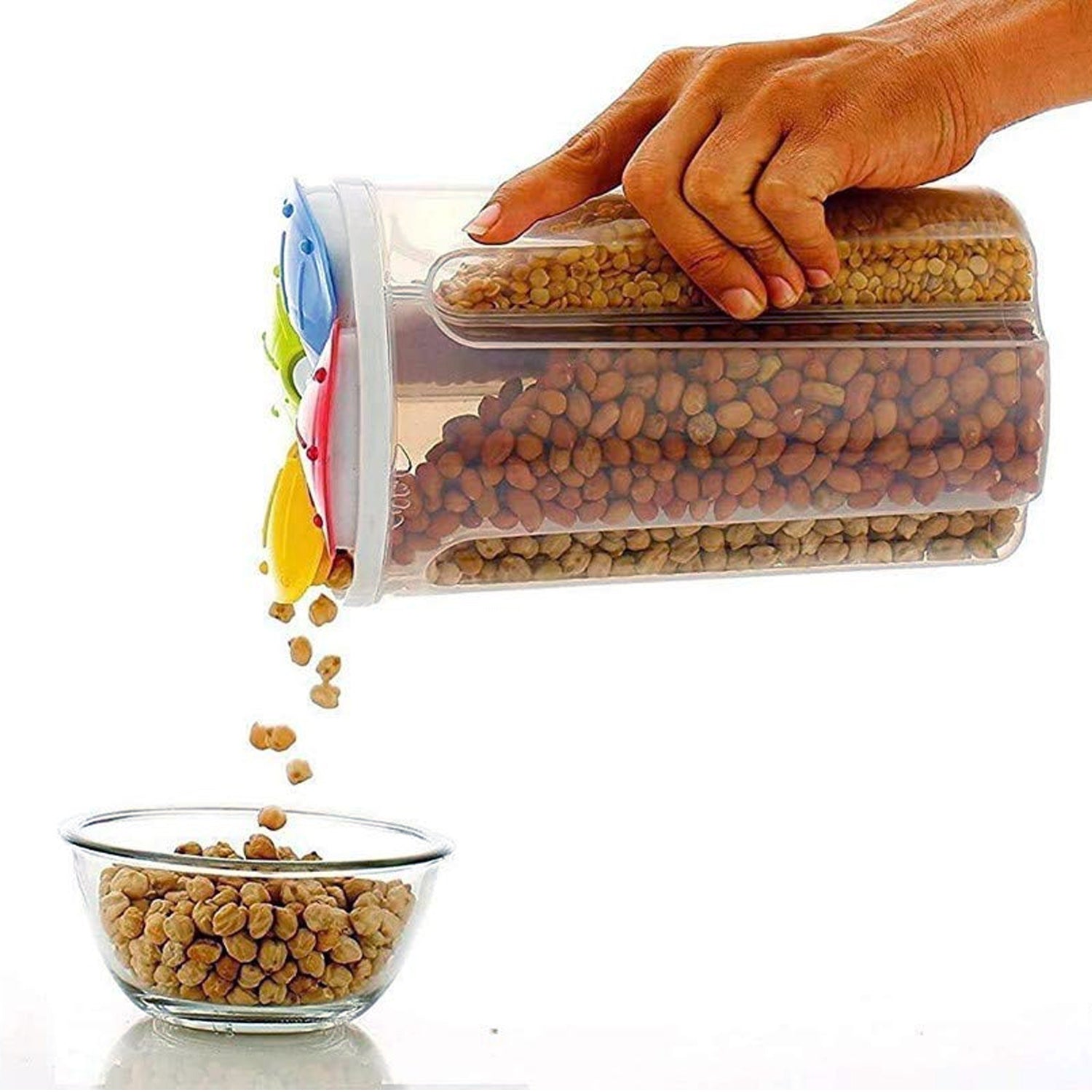 2822 4 Section Storage Containers Airtight Transparent Food Plastic Storage Container - Springkart 
