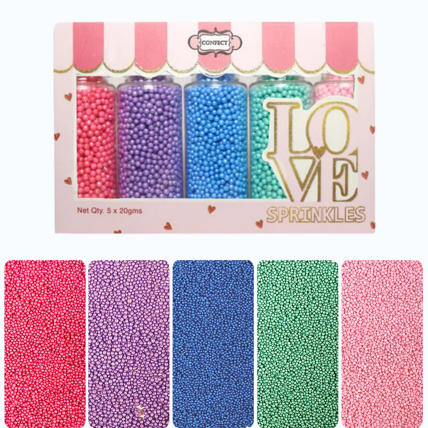 Funky Disco Balls Assorted Sprinkles (DB-06) - 100Gms