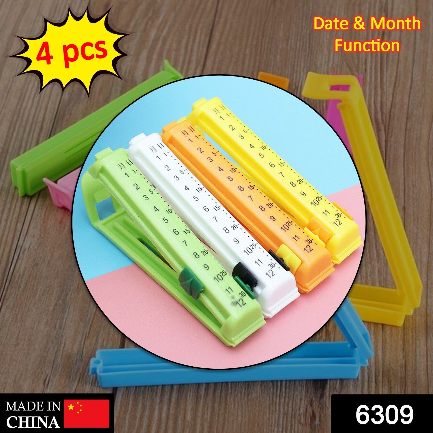 6309 4 Pc Food Sealing Clip Used For Sealing Of Packed Food Stuffs And Items To Prevent Them From Contamination. - Springkart 