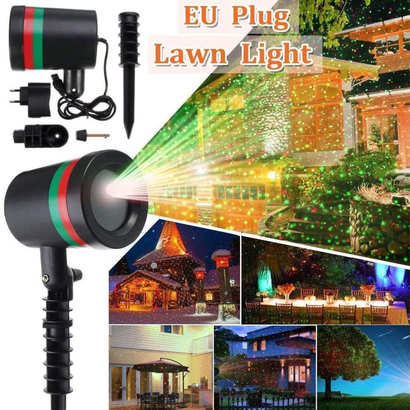 7350 Star Fairy Motion Laser Lights Projector For Garden Lawn Landscape Outdoor Indoor Home Office Diwali Christmas Navratri Decorative Light Party (No Remote Button Multicolour) - Springkart 