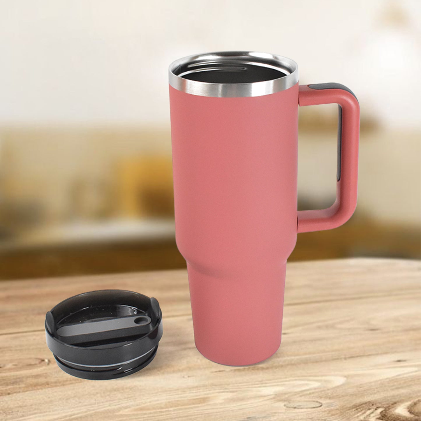 Stainless Steel Vacuum Insulated Tumbler With Lid (Approx 1200 Ml) - Springkart 