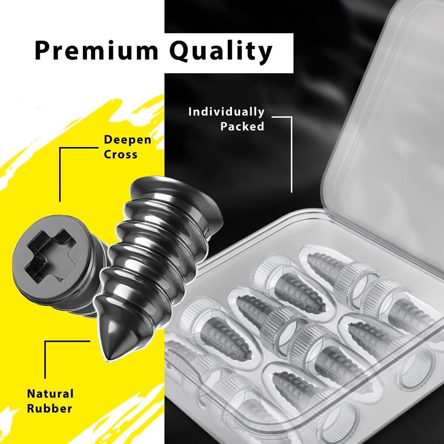 Tire Repair Rubber Nail Car Tire Repair Nails Tire Repair Rubber Screws Black (10 Pcs Set) - Springkart 