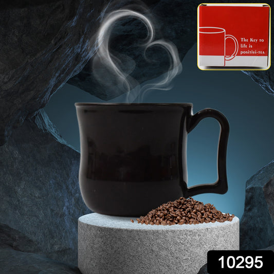 Premium Plastic Coffee Tea Cups Mug With Handle (1 Pc With Color Box Black) - Springkart 