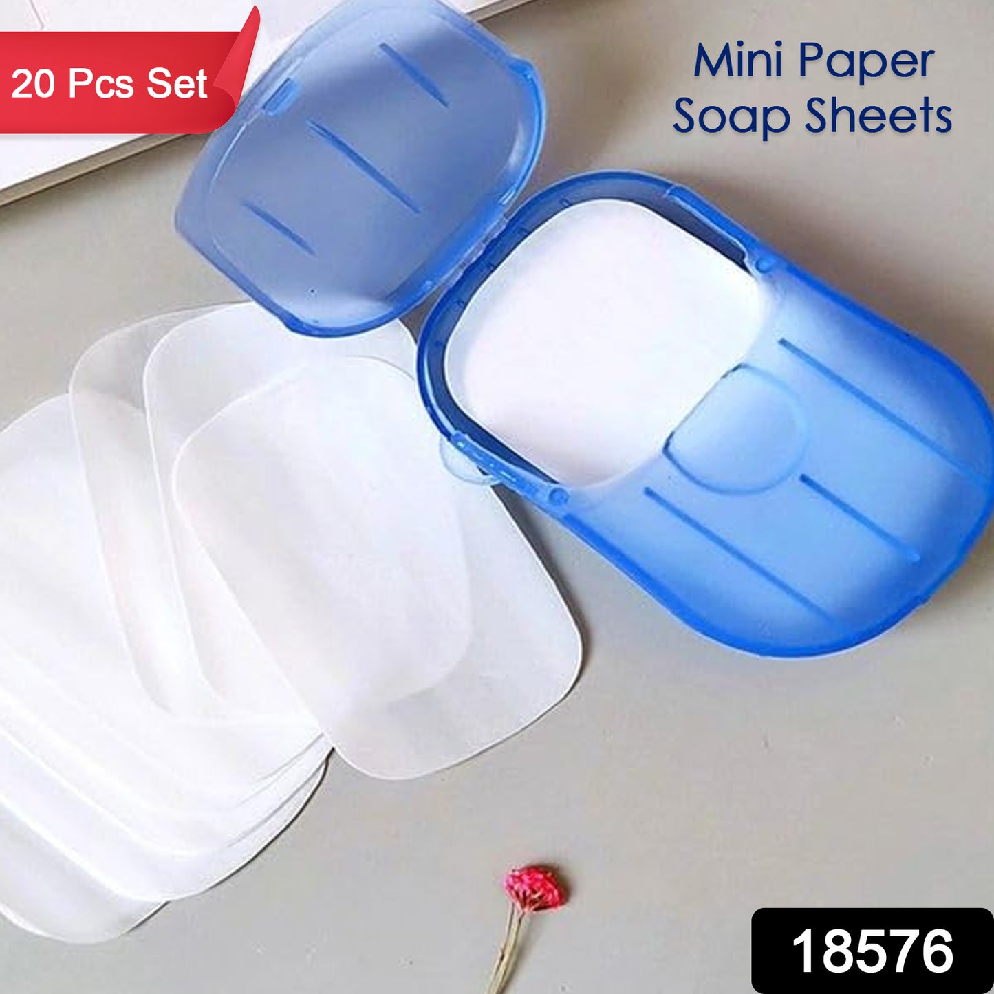 Portable Easy Carry Travel Paper Soap Sheet With Mini Box (20 Sheets In A Pack Approx Mix Color) - Springkart 