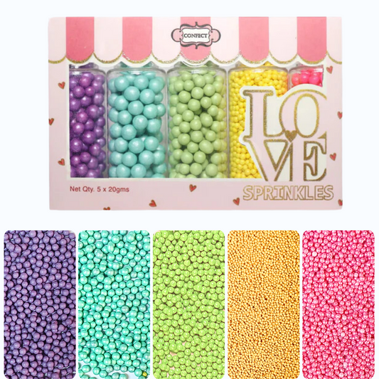 Tropical Summer Disco Balls Assorted Sprinkles (DB-05) - 100Gms