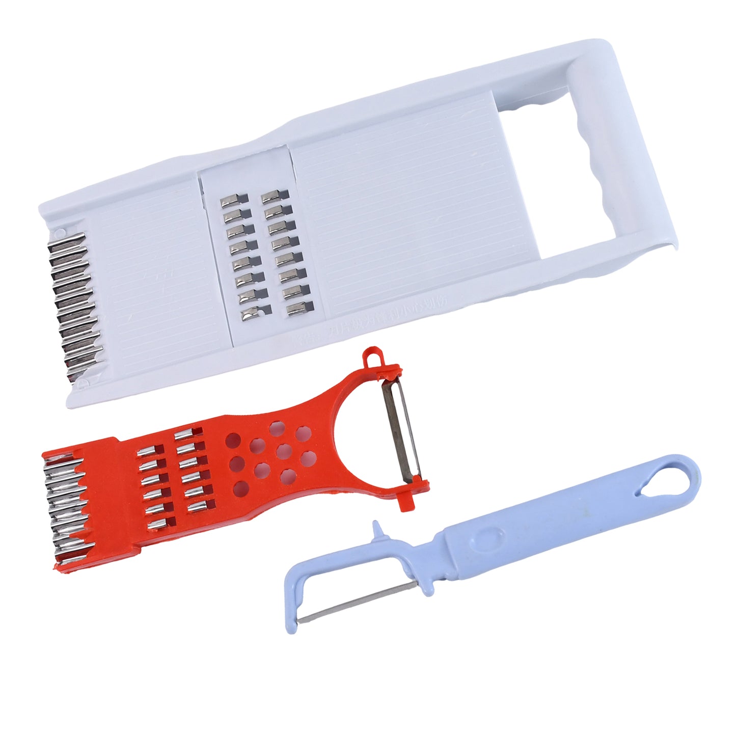 3 In 1 Kitchen Set Grater Base Slicing Attachment And Peeler (3 Pcs Set) - Springkart 