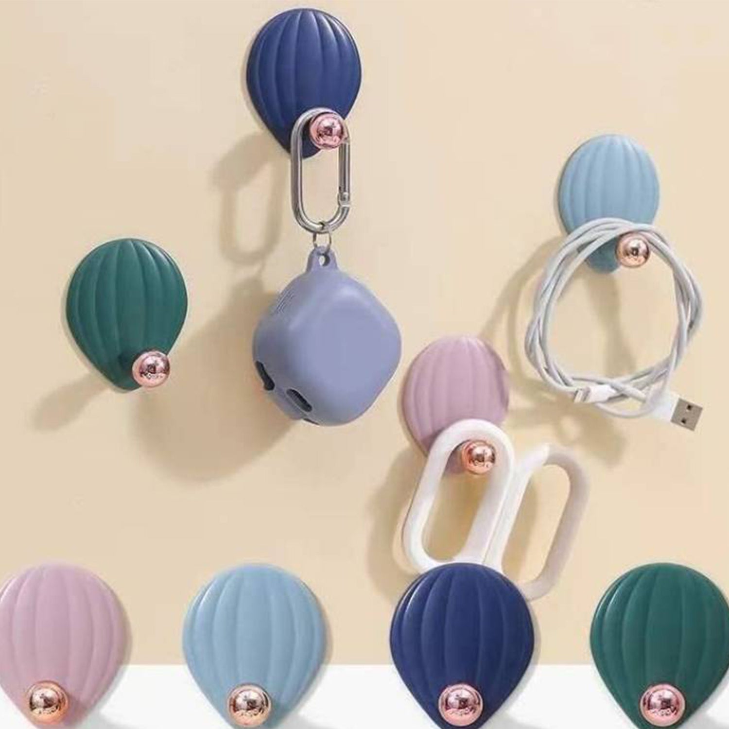Self Adhesive Wall Hooks Waterproof Adhesive Sticky Stylish Hooks (4 Pc) - Springkart 