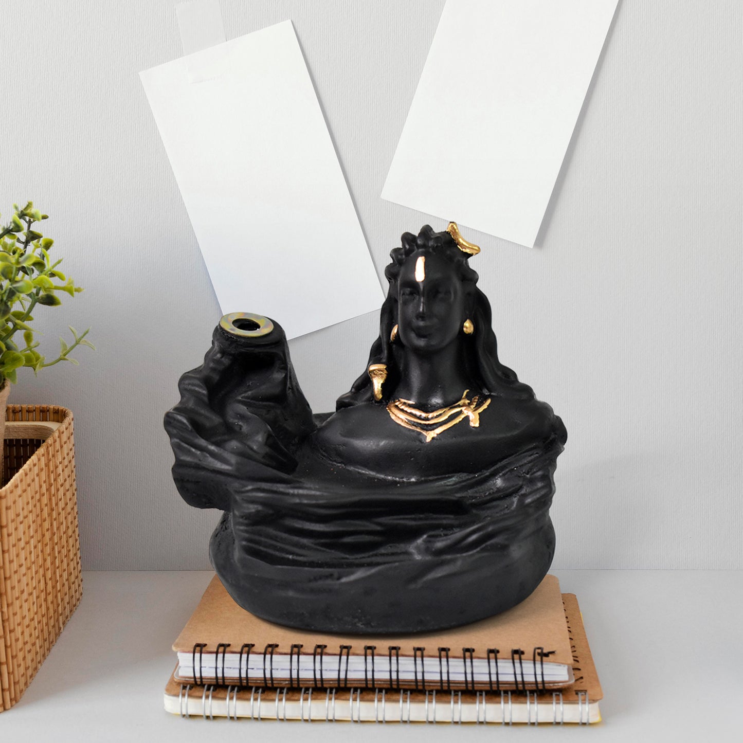 Adiyogi Shiva Backflow Smoke Fountain Incense Holder Burner (1 Pc) - Springkart 