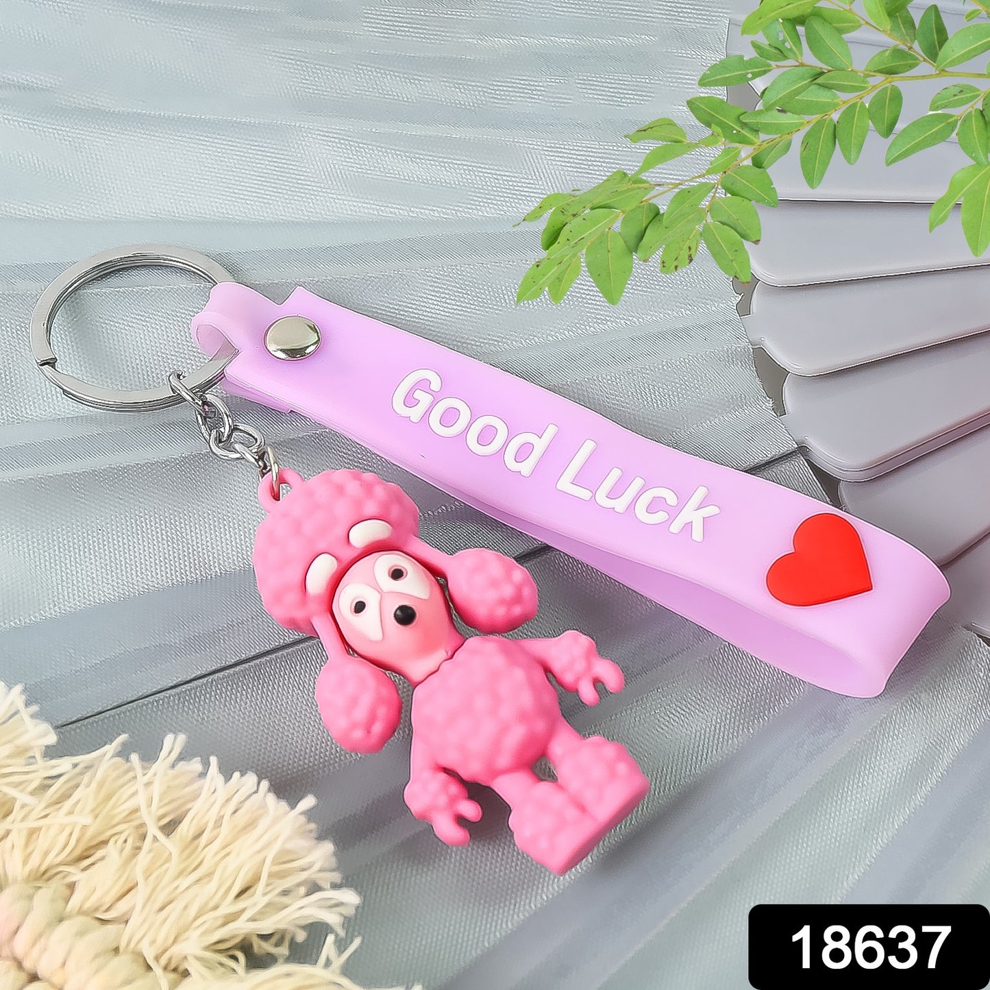 Cute Cartoon Silicone 3d Key Chain With Metal Hook Strap (Pack Of 1) - Springkart 