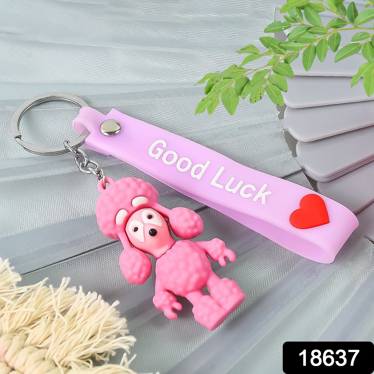 Cute Cartoon Silicone 3d Key Chain With Metal Hook Strap (Pack Of 1) - Springkart 