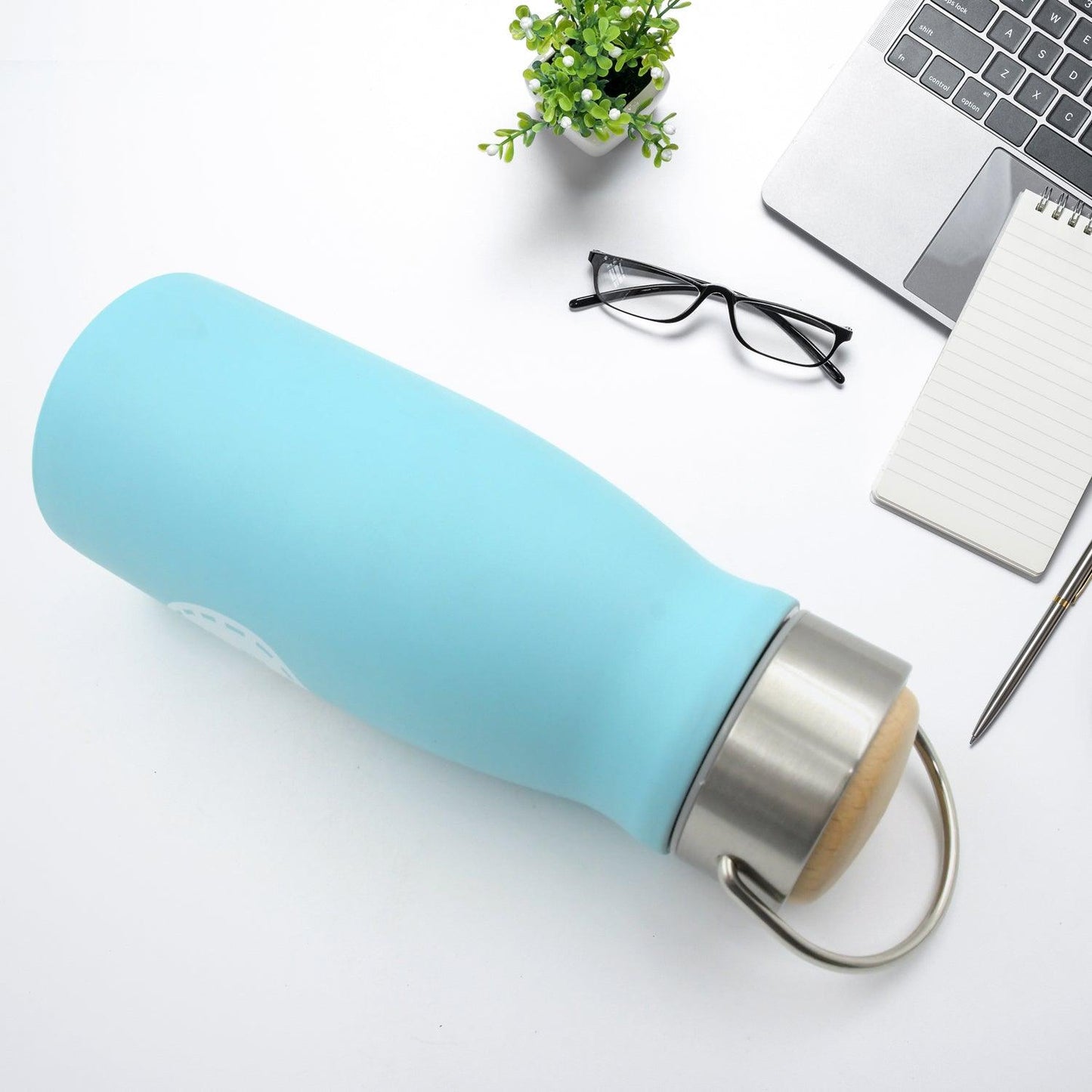 0285 Stainless Steel Water Bottle With Handle Fridge Water Bottle Stainless Steel Water Bottle Leak Proof Rust Proof Hot Cold Drinks Gym Sipper Bpa Free Food Grade Quality Steel Fridge Bottle For Officegymschool (360 Ml) - Springkart 
