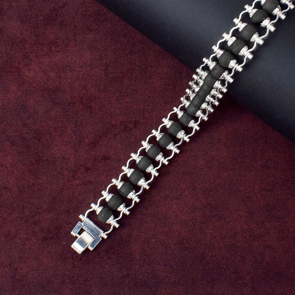 Buy Govt. Lab Certified Silver Plated Karungali Bracelet – PVD Finish