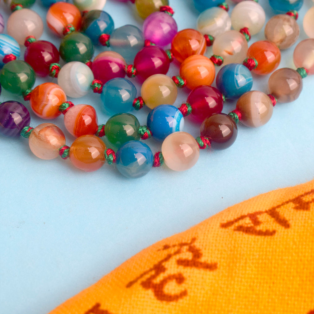 Premium Hakik Jap Mala Crystal Multicolor