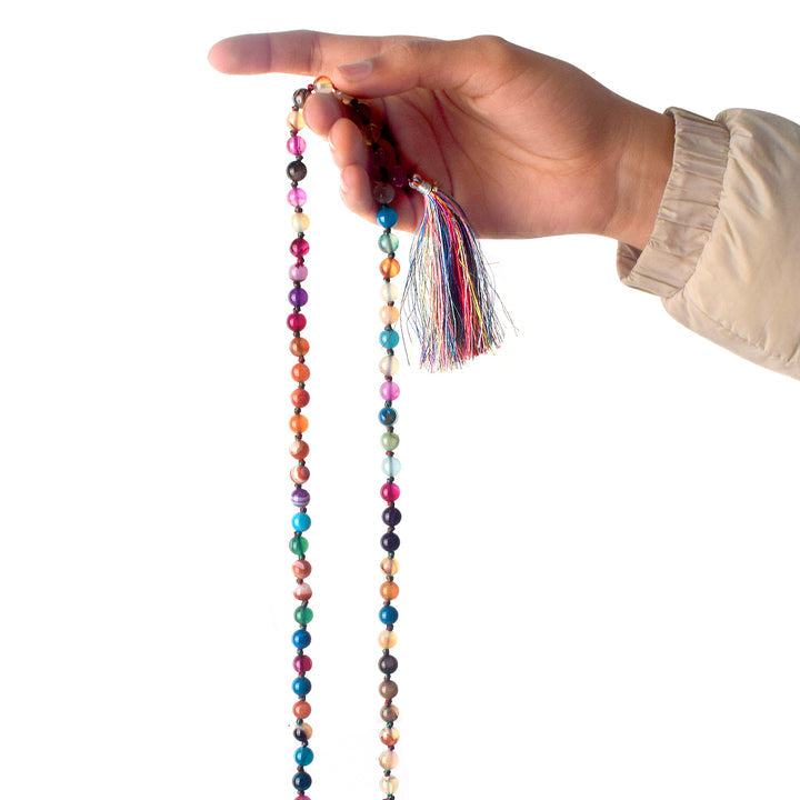 Premium Hakik Jap Mala Crystal Multicolor