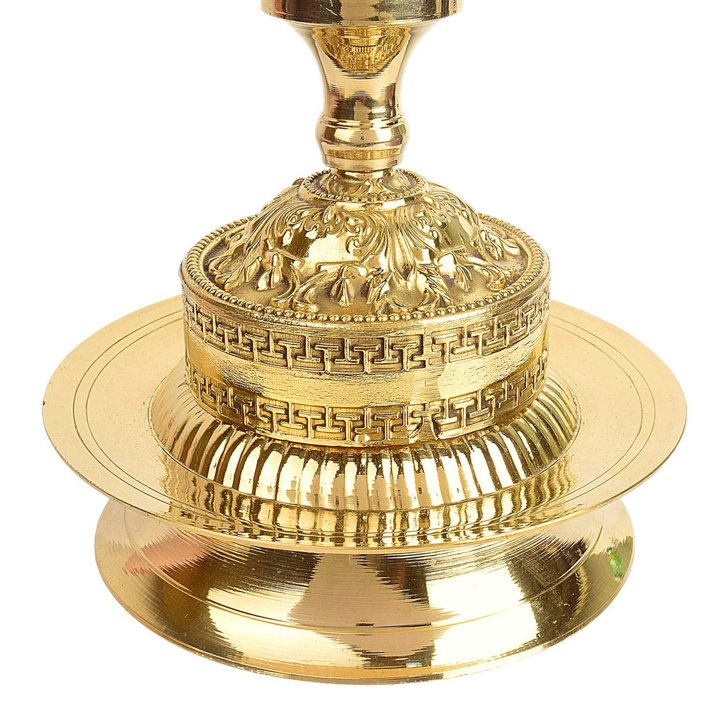 Buy 11 Inch 1 Step Embossed Peacock Kerala Stand Diya