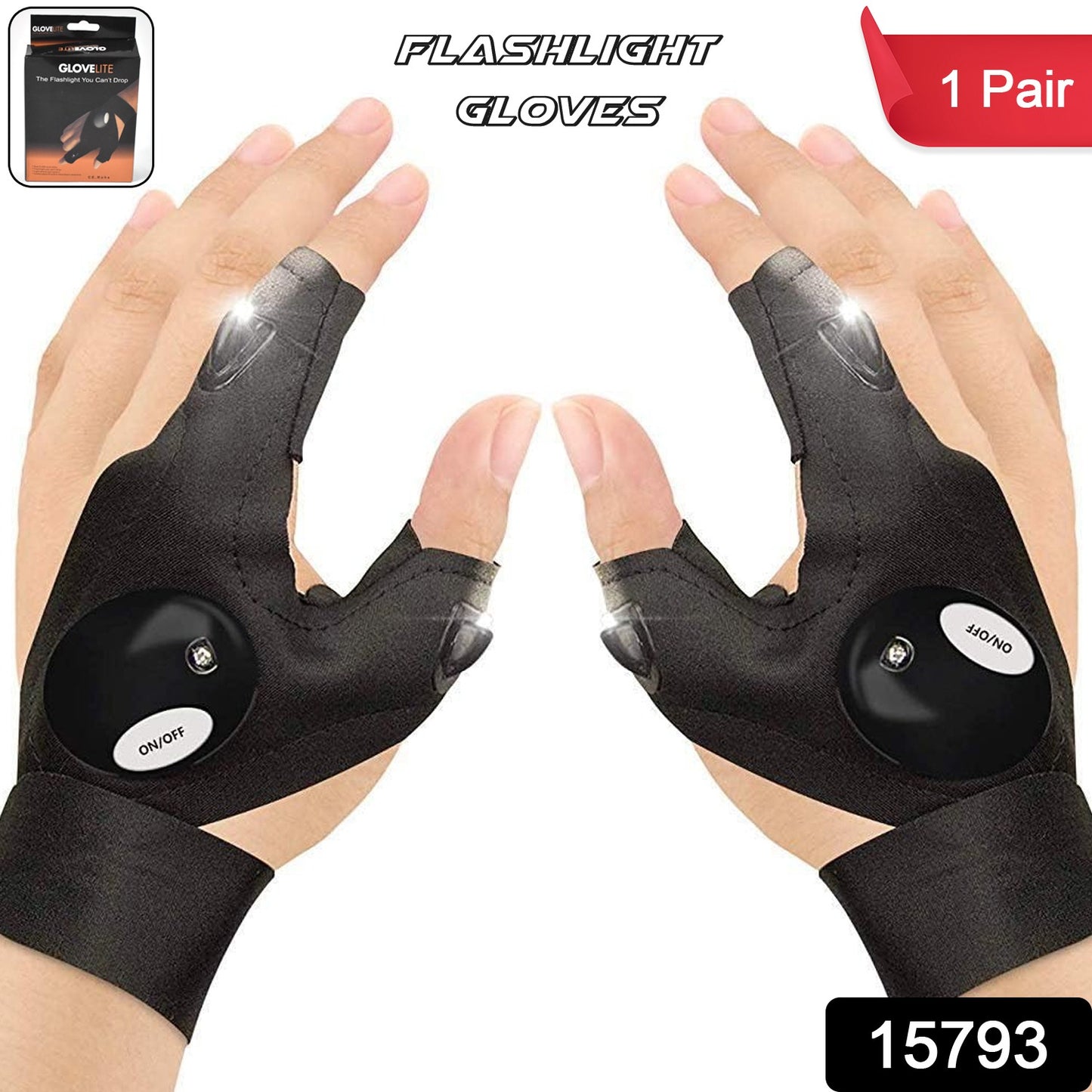 Led Flashlight Gloves Gifts For Men (Hand Gloves Light 1 Pair) - Springkart 