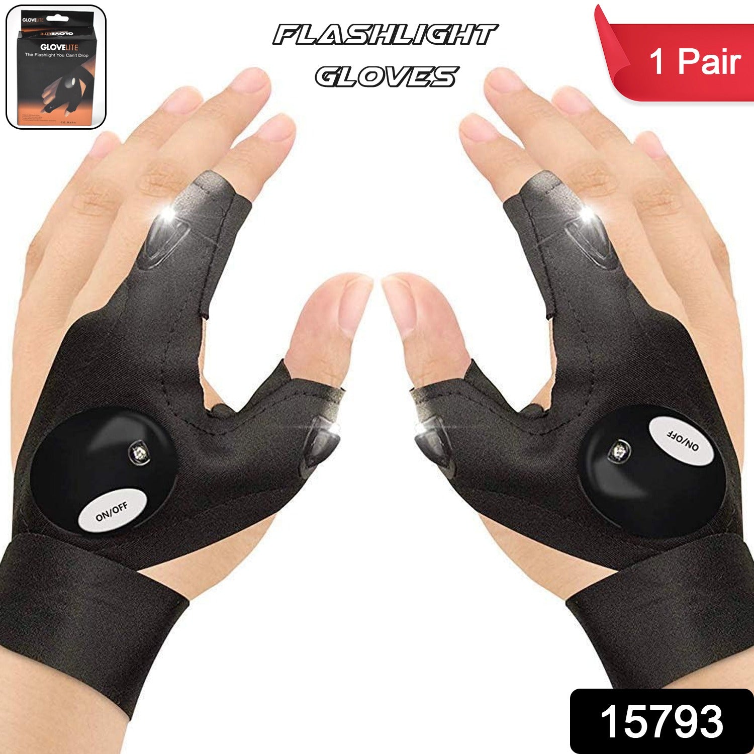 Led Flashlight Gloves Gifts For Men (Hand Gloves Light 1 Pair) - Springkart 
