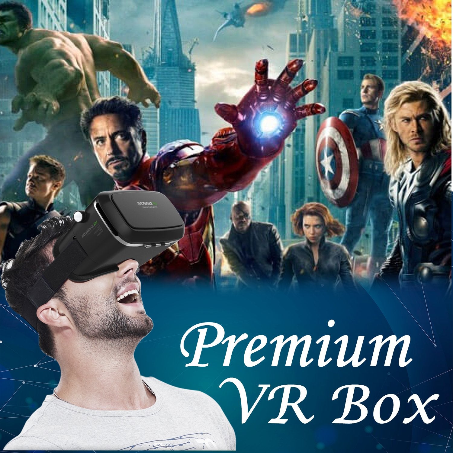 1447 Vr Pro Virtual Reality 3d Glasses Headset - Springkart 