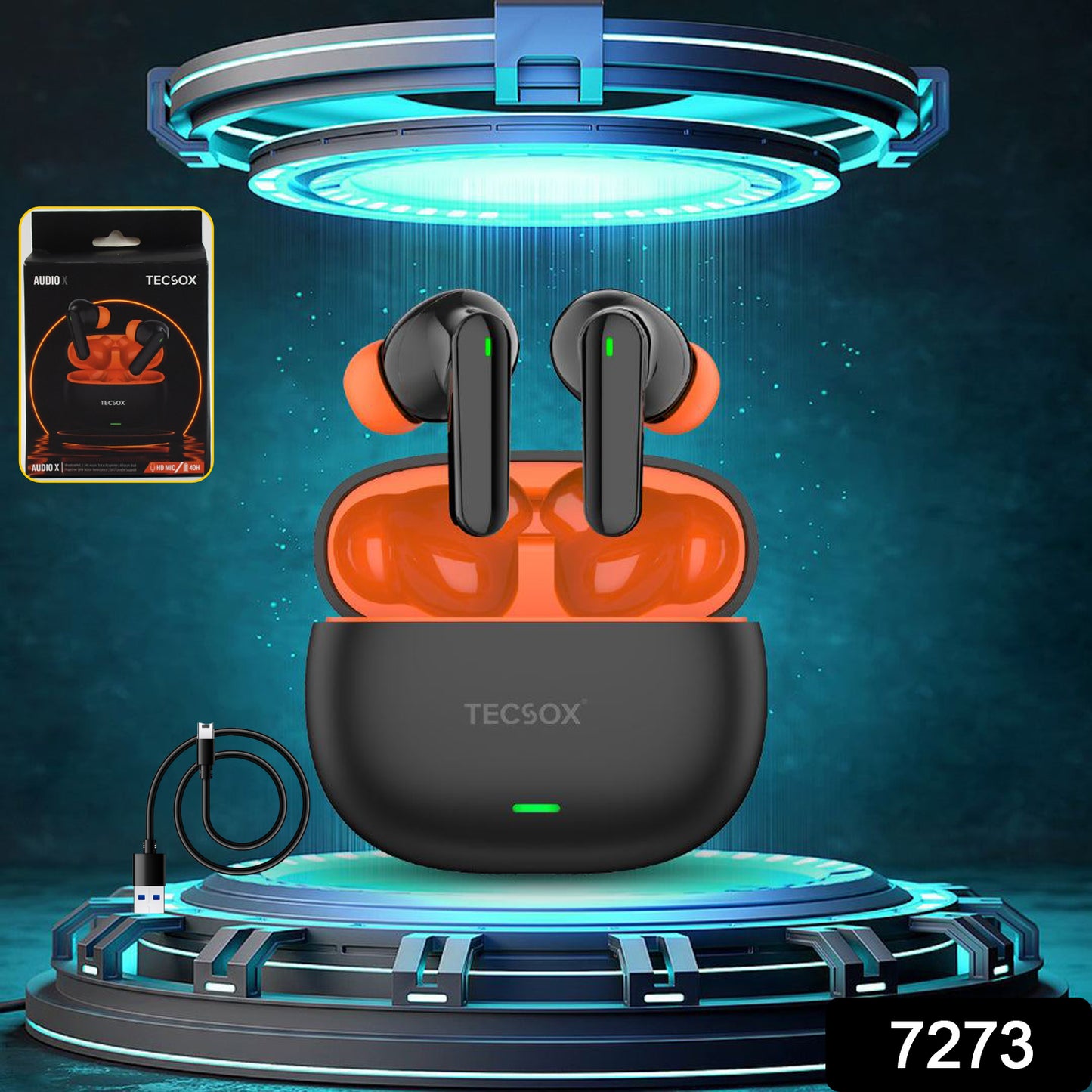 Audiox Bluetooth Earbuds 40 Hr Powerful Bass (1 Pc) - Springkart 