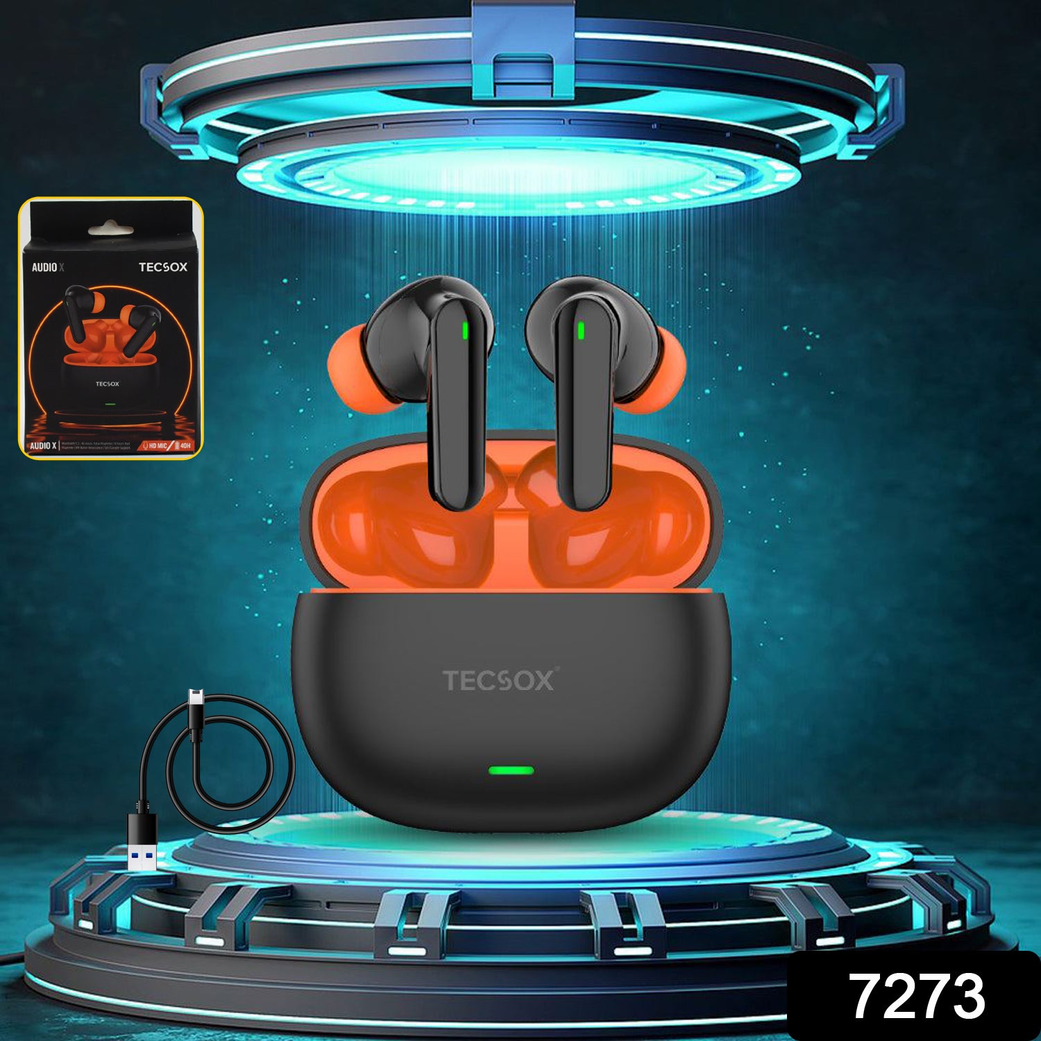 Audiox Bluetooth Earbuds 40 Hr Powerful Bass (1 Pc) - Springkart 