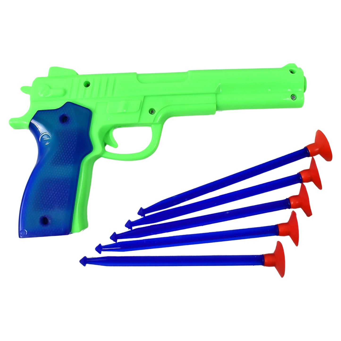 Medium Size Plastic 1 Gun With 5 Soft Suction Dart Bullets (1 Set) - Springkart 