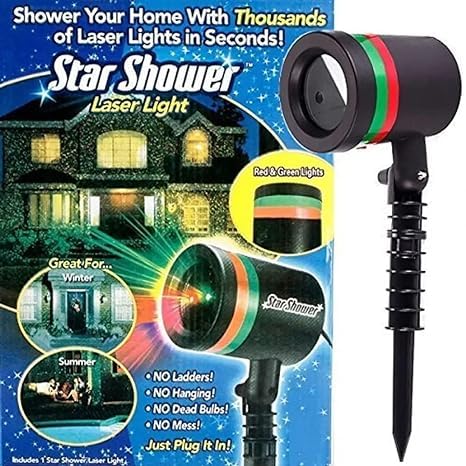 7350 Star Fairy Motion Laser Lights Projector For Garden Lawn Landscape Outdoor Indoor Home Office Diwali Christmas Navratri Decorative Light Party (No Remote Button Multicolour) - Springkart 